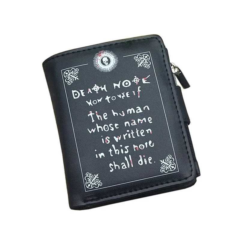 Death Note Animation Black PU Leather Short Wallet Card and Coin Wallet Boy and Girl Gifts W250419