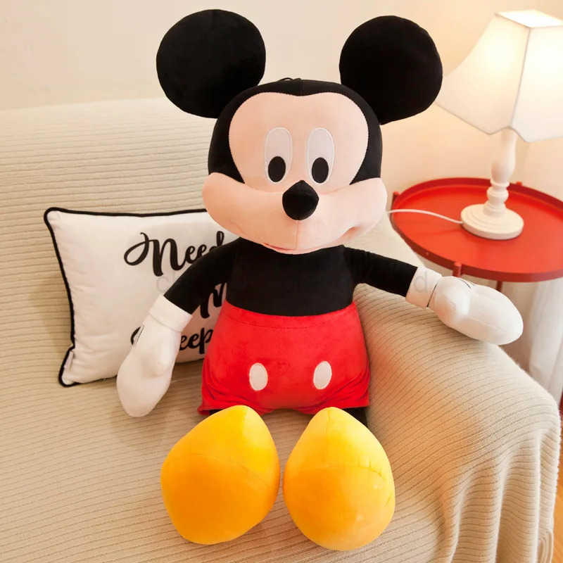 Disney 40-100cm Stuffed Mickey Minnie Mouse Plush Toy Soft Mickey Minnie Dolls Cushion Pillow Birthday Wedding Gifts for Kids Children W20250516