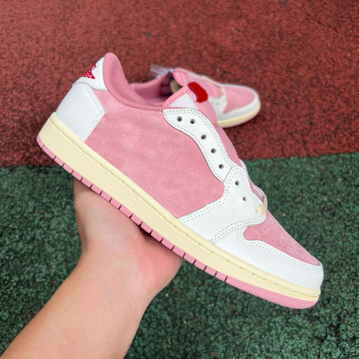 Authentic Travis Fragment Shy Pink Red Low OG SP WMNS Olive TS Sail 1S High Military Blue Men Reverse Mocha Cactus Jack Sneakers