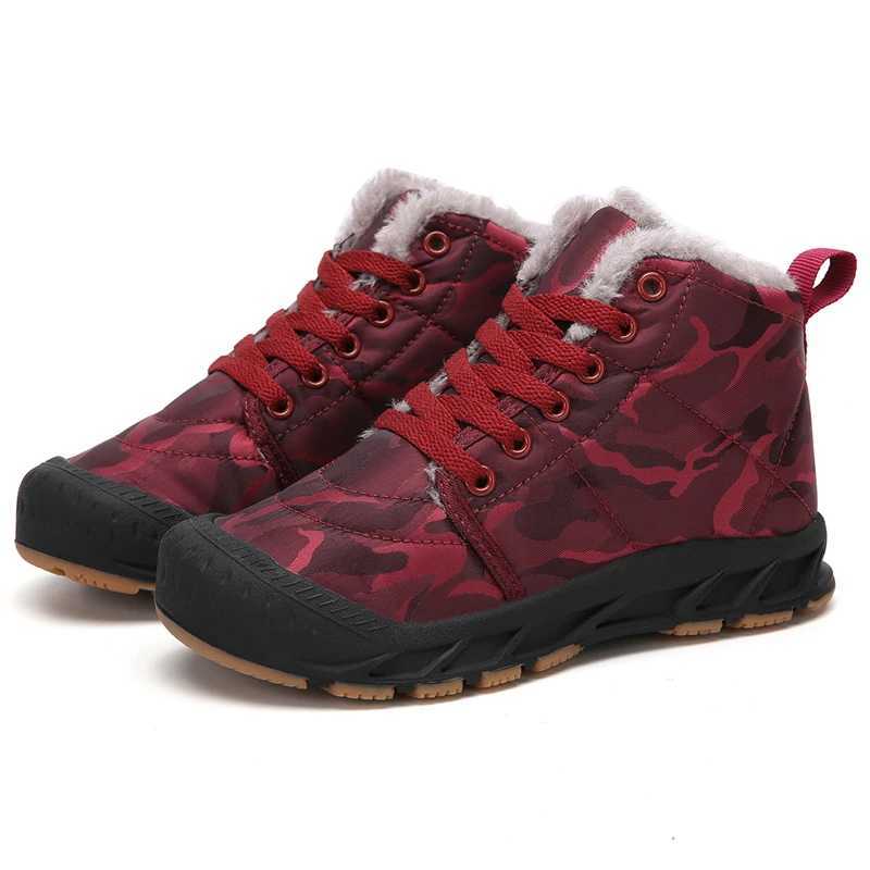 Boys Girls Winter Snow Boots Insulated Waterproof Fur Lined Shoes for Kids Cold Weather Outdoor Sneakers Shoe toe anti-collisionW251121