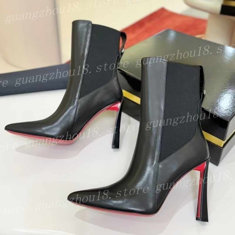 10A Premium Designer Long Boots Women's High Heel Short Long Knight Boots Winter Pointed Toes Shoes 33760