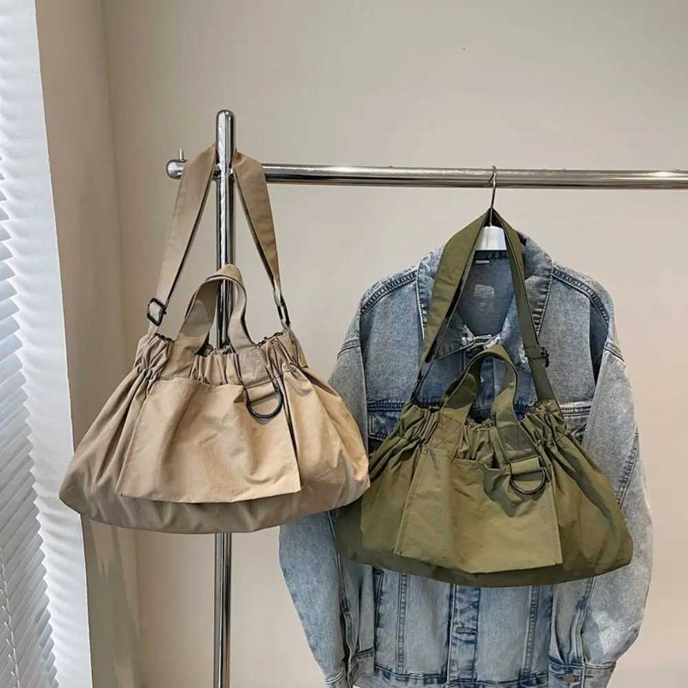 New Canvas Crossbody Bag Large Capacity Solid Color Shoulder Bag Portable Messenger Bags WomenT251121