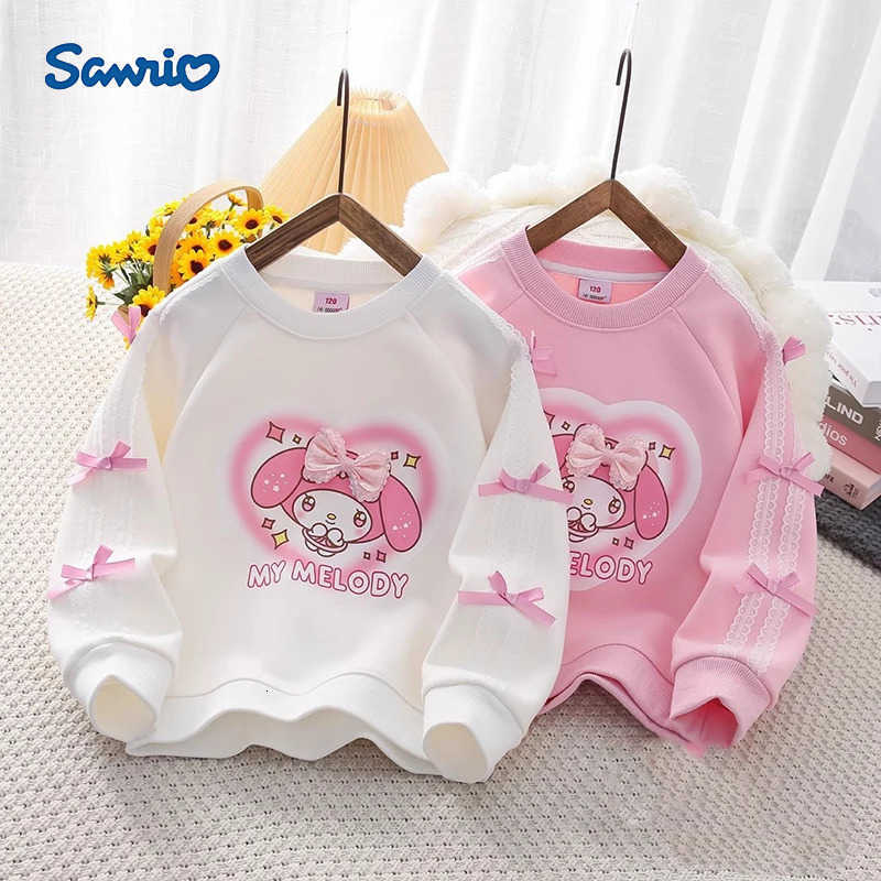 Sanrio Kuromi Hoodie My Melody Hoodie Kawaii Anime Leisure Straight Pants Girls Clothes Sportswear Kuromi Child Clothes festival gift H251121