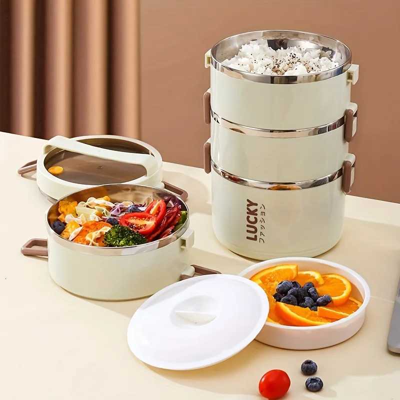 Portable Kitchen Supplies Stainless Steel Instant Noodle Bowl with Lid Cute Bento Lunch Box Kitchen Accessories SuppliesM251121