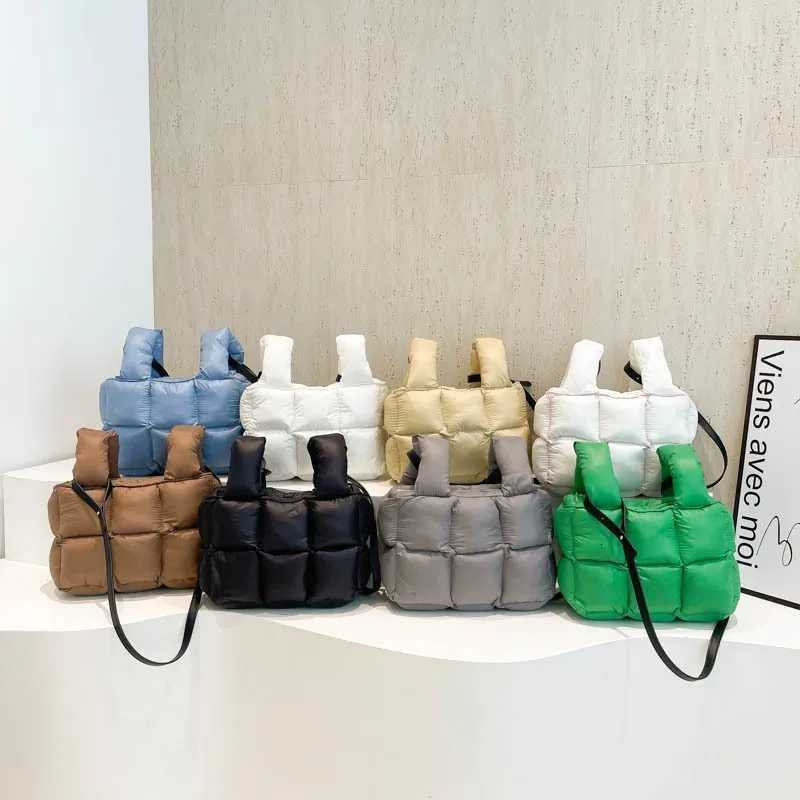 Fi Padded Tote Bag Designer Down Cott Wen Handbags Luxury Waterproof Shoder Crossbody Bags Winter 2025 Bolsos Mujer Y251121