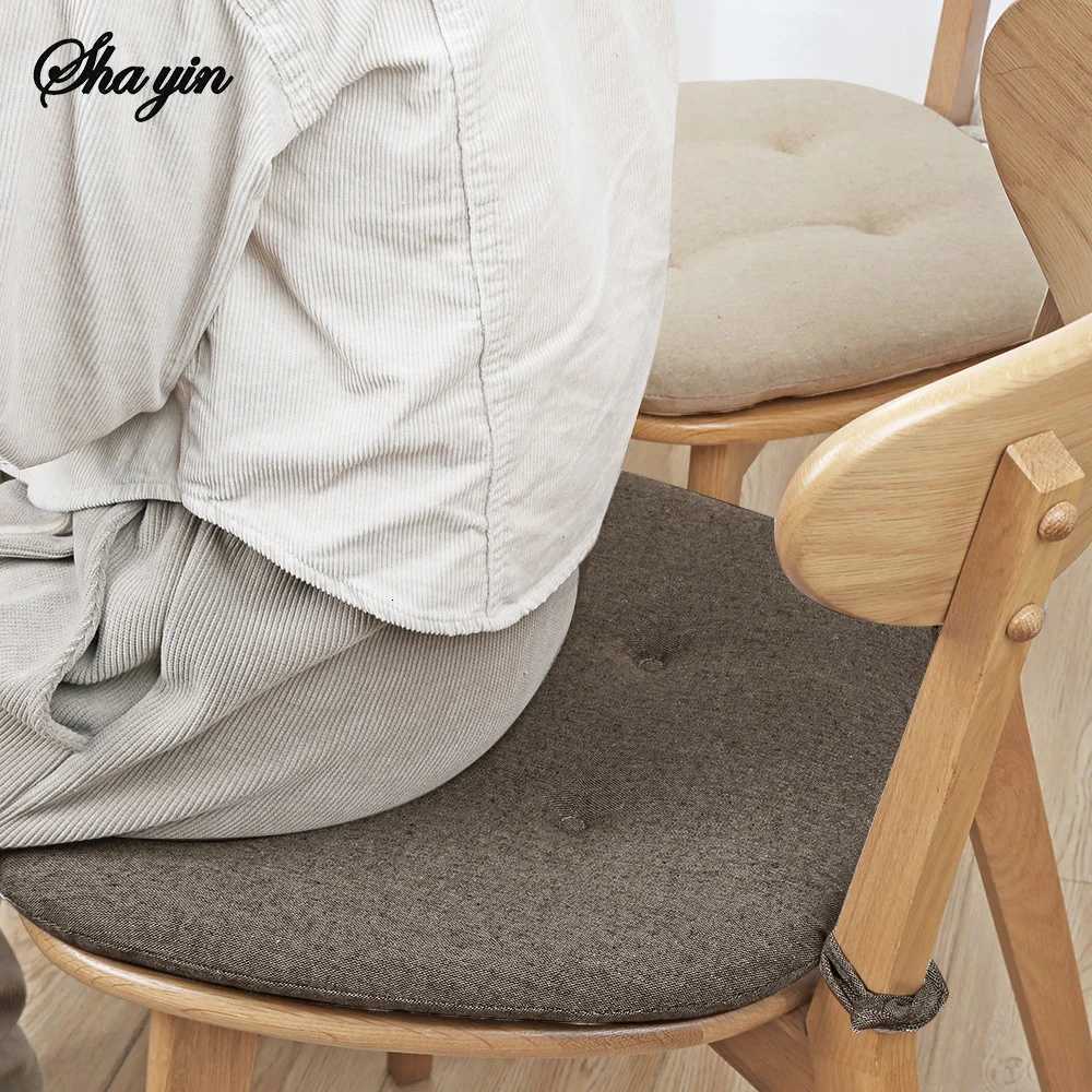 Summer Dining Chair Cushion Thickened Cotton Linen Breathable Cushion Student Horseshoe-shaped Chair Cushion Home Supplies C251121