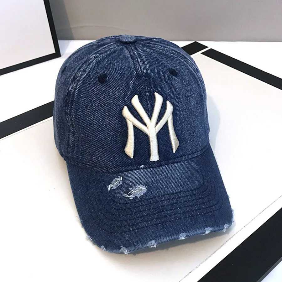 New Unisex Letter Embroidery Washed Cowboy Baseball Caps Spring and Autumn Outdoor Adjustable Casual Hats Sunscreen HatT251121