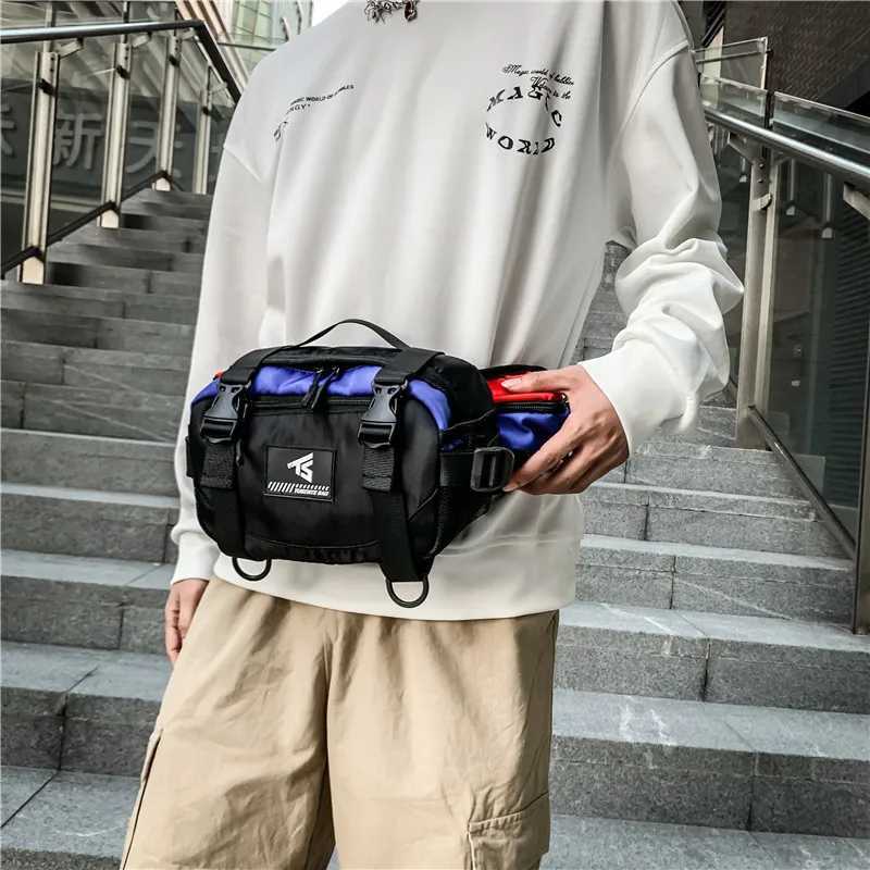 Fashion Mtifuncti Sport Hip Hop Punk Crossbody Bag Men Wen Techwear Waterproof Fanny Pack Street Casual Single Shoder Ch Bag Y251121