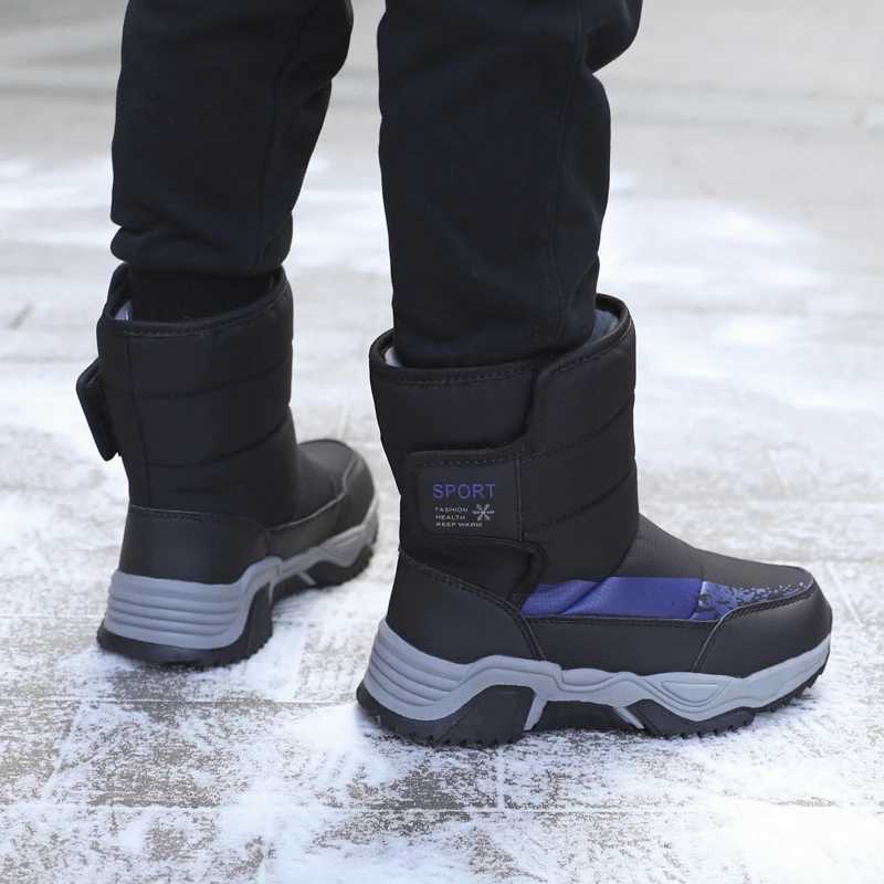 Children Outdoor Snow Boots Comfortable Warm High Top Sports Shoes Fashion Cotton Boots Autumn Winter Non slip Plush ShoesW251121