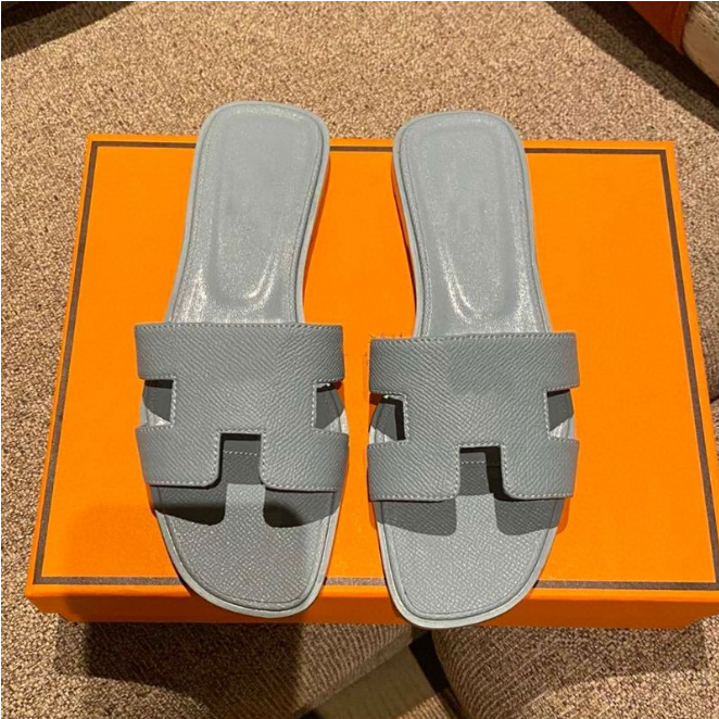 Designer FF pattern fabric slides women men fashion leather sandal buckle strap sandal flat heel comfortable slipper outdoor beach slider