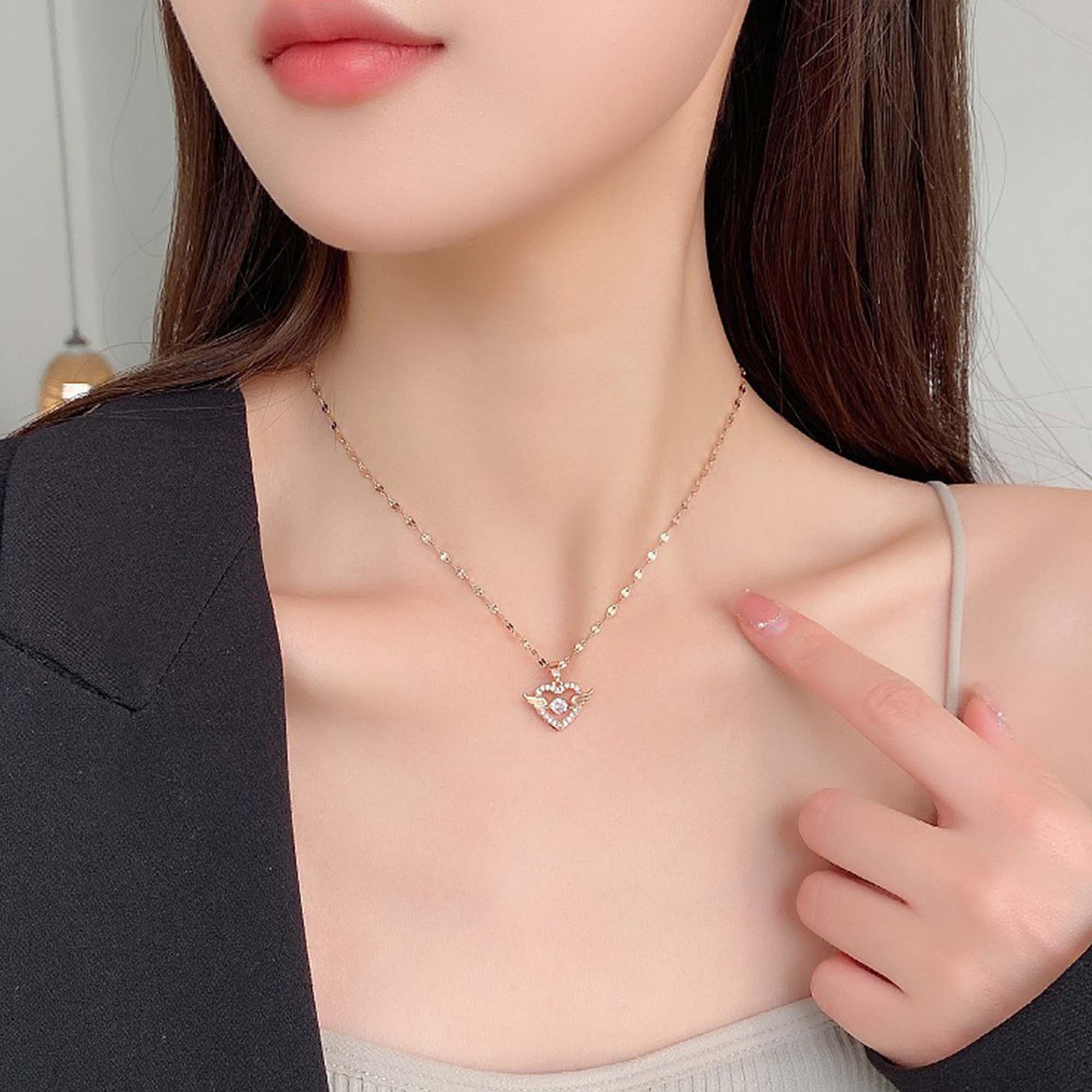 Luxury Niche INS Minimalist Collarbone Chain moissanite chain designer necklace designer necklace for woman diamond chain luxury jewelry women mens ne - view 4