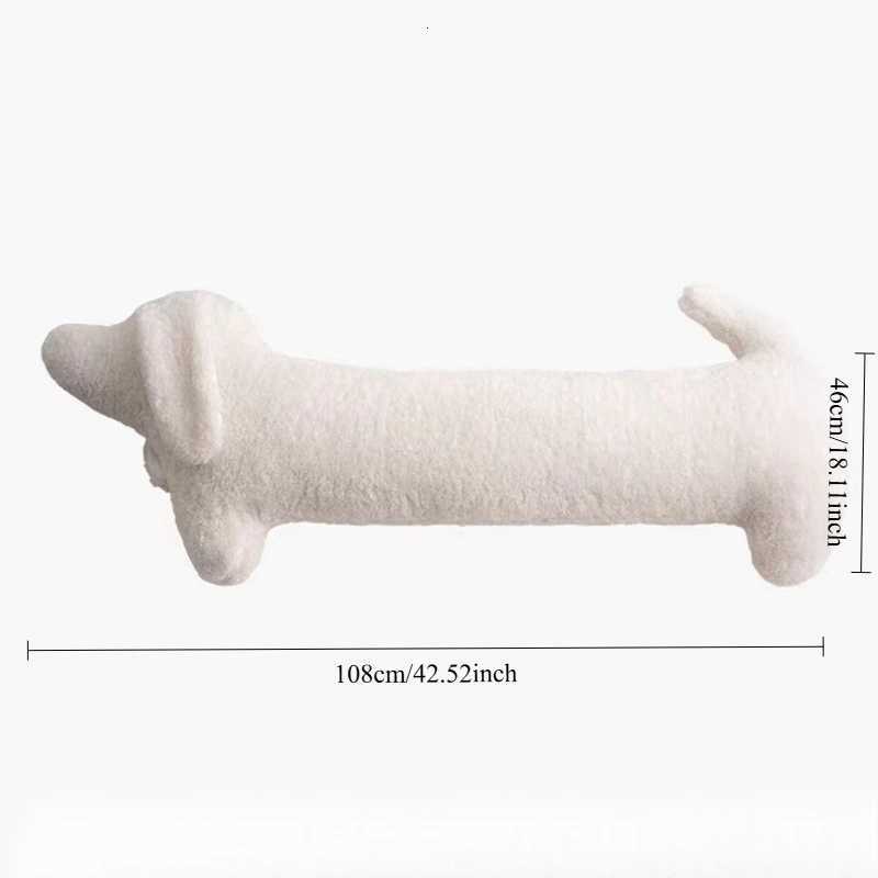 2025 Cartoon Animal Dachshund Plush Sausage-shaped Cute Cushion Nap Lumbar Bedroom Neck C251121