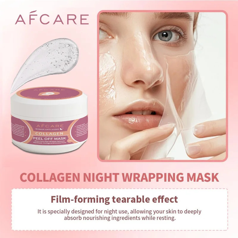 Collagen Peel Off Mask Wrapping Mask Frim Korean Make Glowy Skin Elasticity Anti Wrinkle Facial Mask 250418
