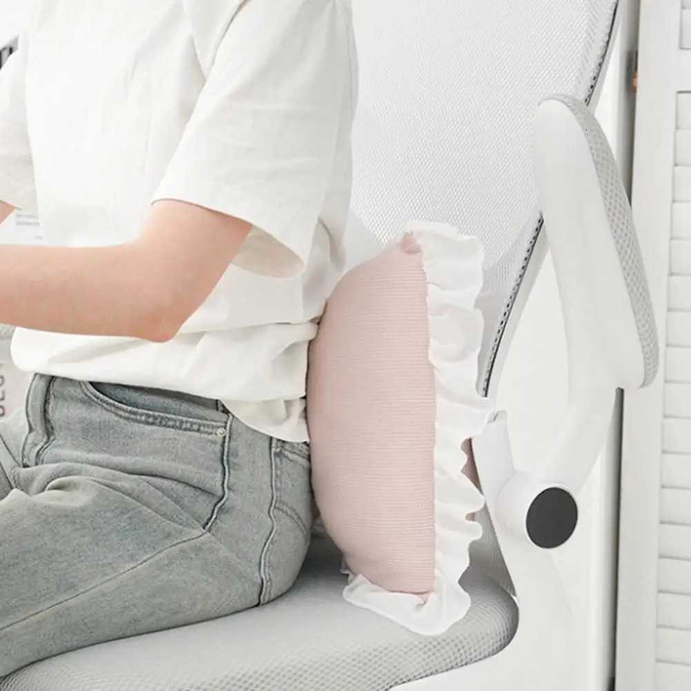 Pink Bow-shaped Ruffle Lace Decor Plush PP Cotton Filling Bed Couch Sofa Support Car Seat Companion s C251121