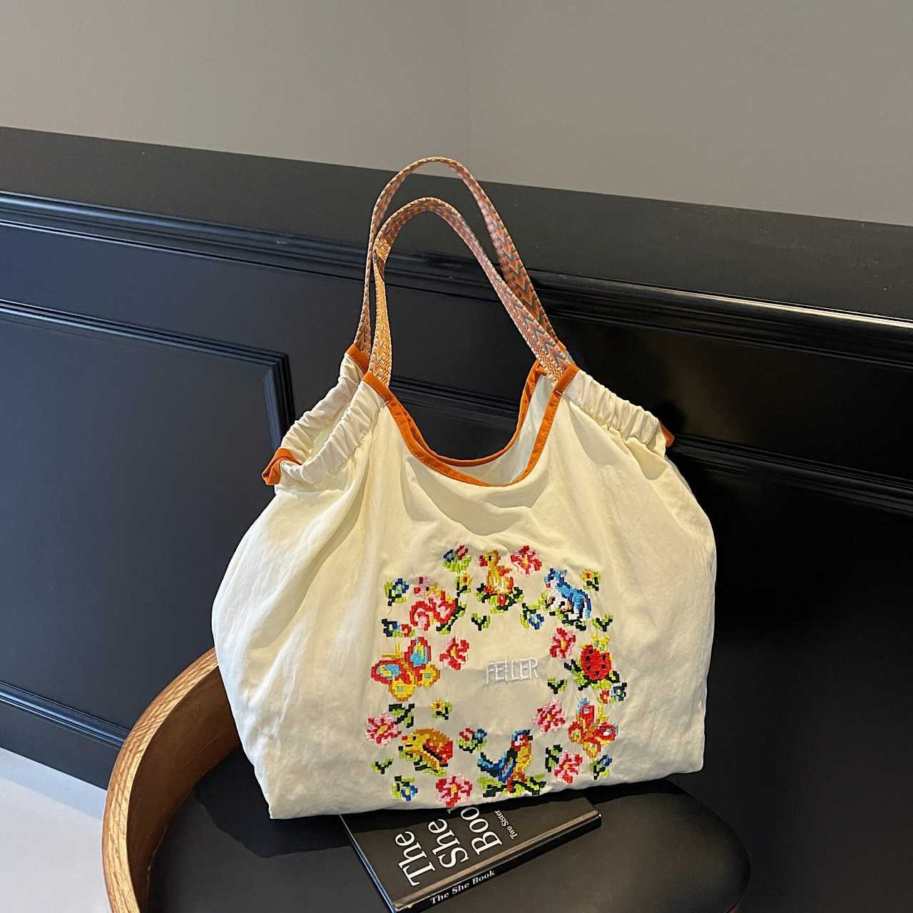 Sweet Floral Cloth Shoulder Bags Women Large Capacity Waterproof Oxford Casual Totes Lazy Style Leisure Flower Handbags For GirlT251121