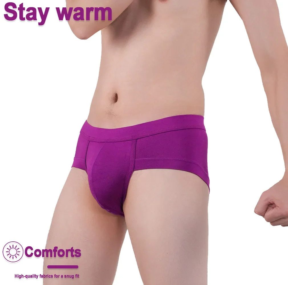 2025 Mens Sexy Underwear Triangle Low Waist Calzoncillos Colored Hombre Fashion Shorts 250417