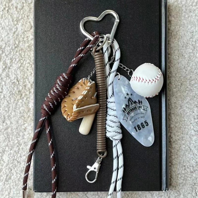 Newest Handwoven Baseball Keychain - Stylish Knitted Car and Bag Ornament, Sports Fan Gift