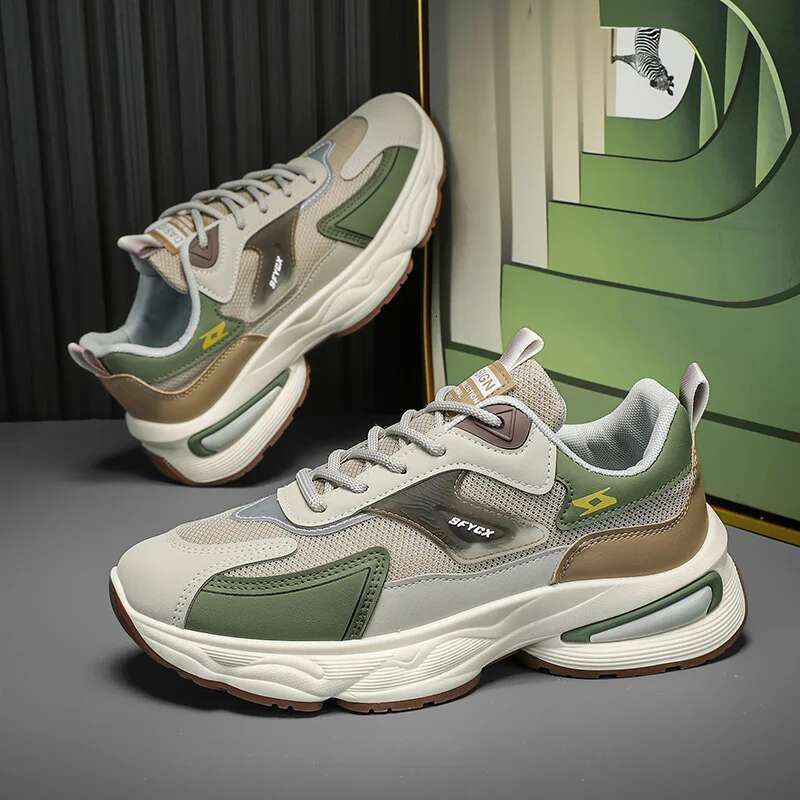 designer sneakers Autumn New Men Casual Fashion Non Slip Sneakers Thick Soled Wear-resistant Work Low-priced Hot Selg Walking Shoes