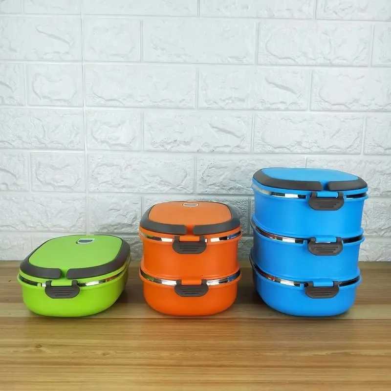 Portable Stainless Steel Food Container Rectangular Leakproof Bento Box Sealed Large Capacity Soup Food Flask for Kids AdultM251121