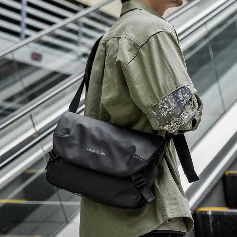 Fashion Messenger Bag For Men Waterproof Mti-functi Crossbody Bag Anti-theft Traveling Business Sling Bag Black Y251121