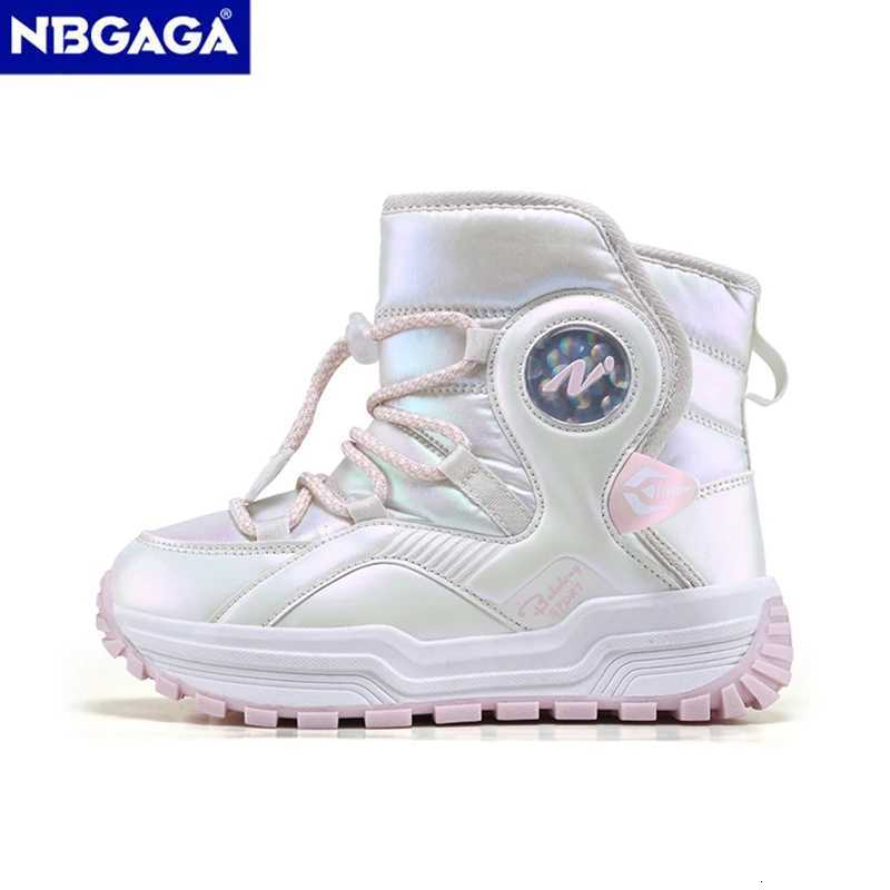 Fashion Winter Children Shoes Plush Waterproof Fabric Non-Slip Girl Snow Boots Warm Outdoor Kids Boys Cotton Walking SneakersW251121