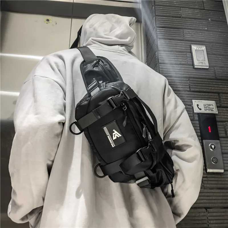 Fashion Mtifuncti Sport Hip Hop Punk Crossbody Bag Men Wen Techwear Waterproof Fanny Pack Street Casual Single Shoder Ch Bag Y251121