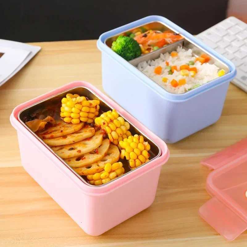 Portable Self Heating Lunch Box 304 Stainless Steel Bento Box with 3pcs Self-heating Bag for Lazy People Food Storage ContainersM251121
