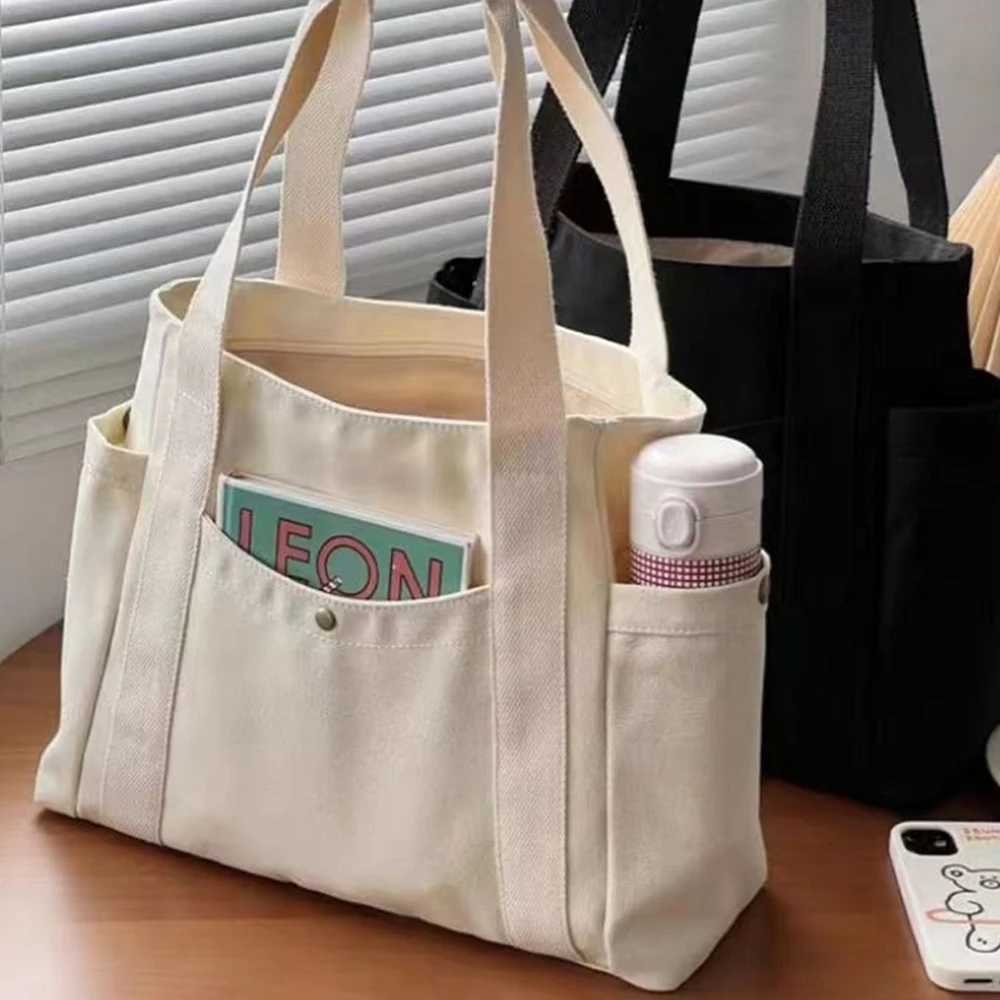 Bambi Tote Bag Large Canvas Handbag Work Commuter Carrying Bag College Style Student Outfit Book Shoulder Bag Shopping BagT251121