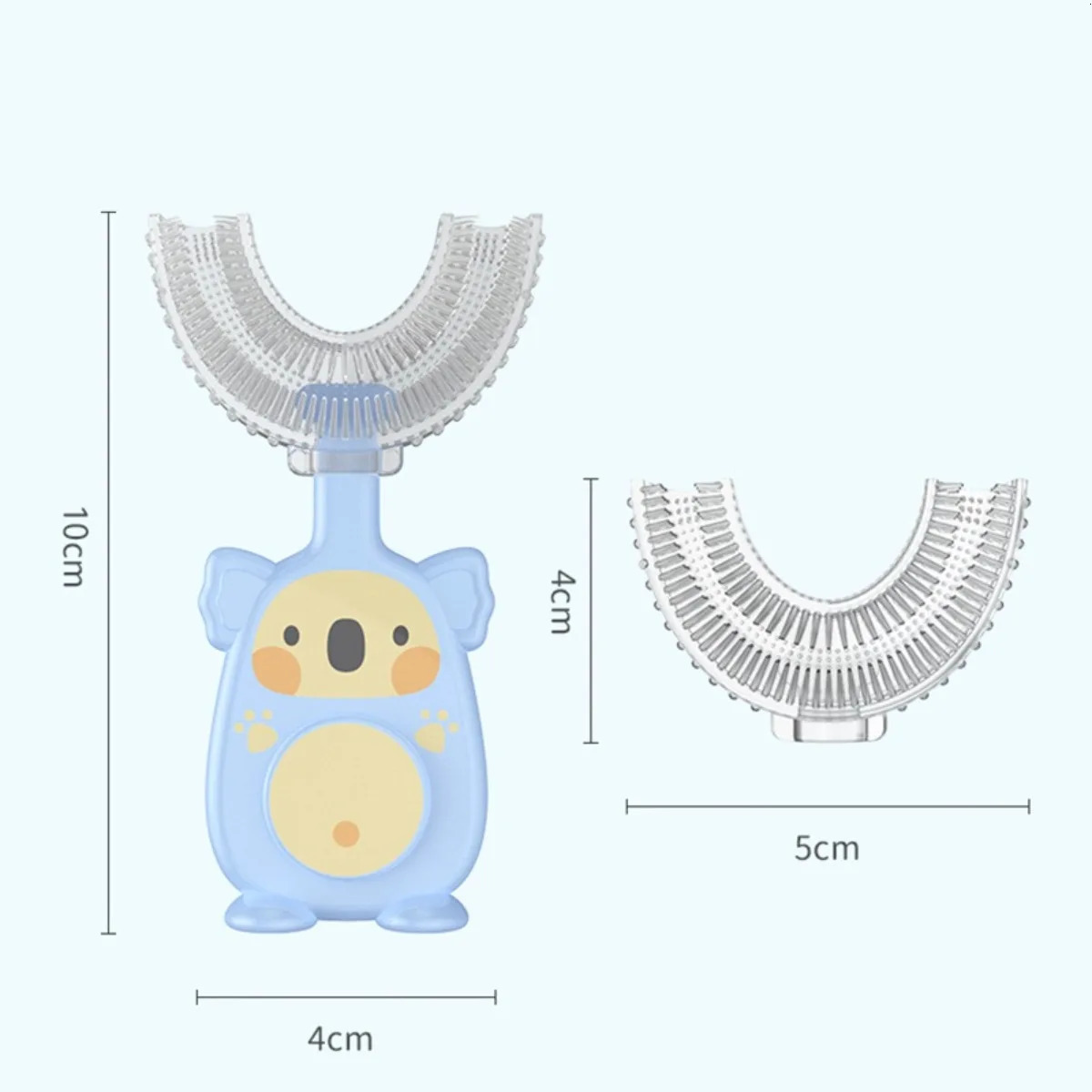 Children U-shaped Toothbrush 360 degree cartoon childrens silicone toothbrush Childrens oral cleaning toothbrush brushing tool 251113