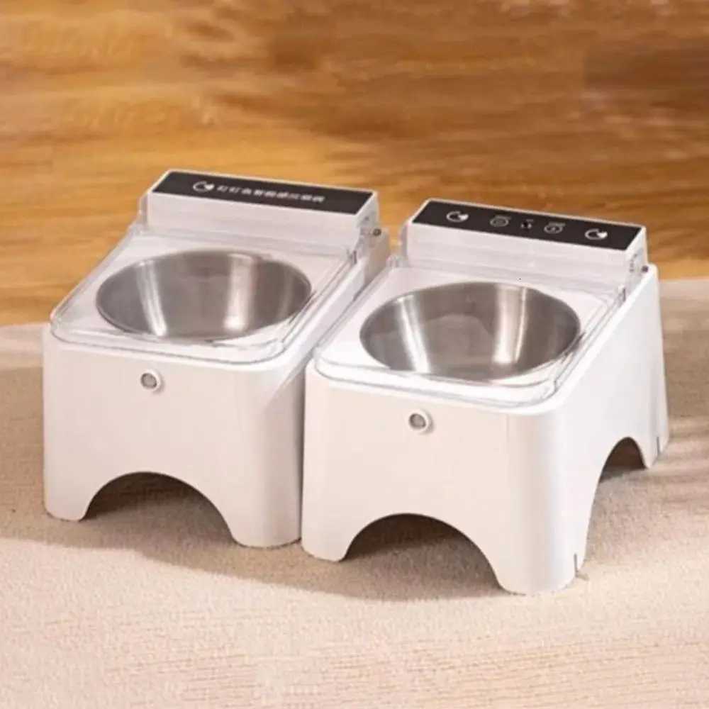 Dust-proof Smart Cat Bowl Protect Neck Flip Automatic Cat Food Dispenser Detachable Raised Infrared Sensor Pet Feeder DogsM251121 - view 4