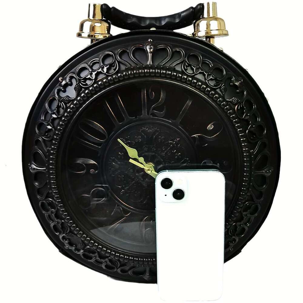 New Retro Style Creative Watch With Battery Compartment Quirky Women S Crossbody Shoulder Bag And Wallet