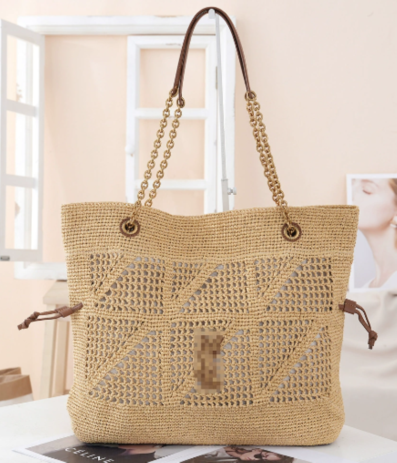 Beach Bag Designer Bag Luxury Tote bag Straw Bags Travel Shopping bag women Handbags Hollow Out Shoulder bags Vacation holiday business