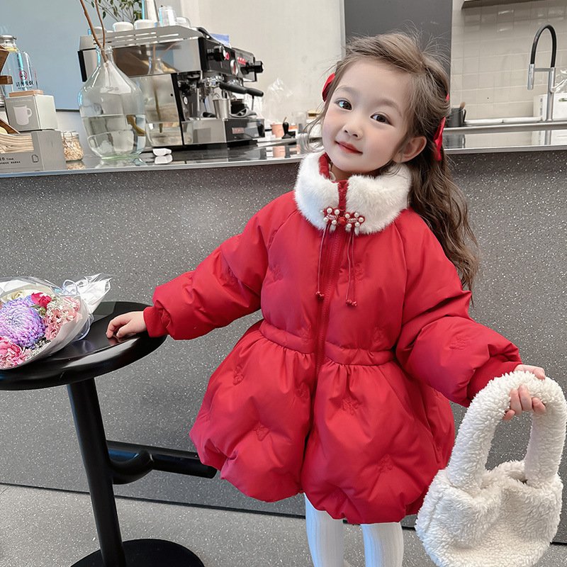 Girls Winter Cotton Jacket 2025 New Stylish Winter Baby Cotton Coat Down Cotton Jacket Childrens Padded Jacket 241118