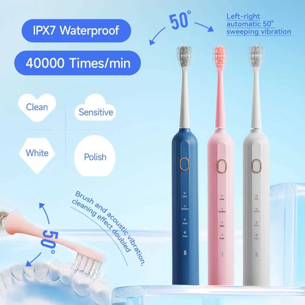 Sonic Electric Toothbrush for Adults lPX7 Waterproof 50 sweeping vibration UsB Rechargeable High Frequency cleaning C251121