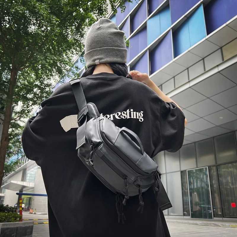 Fashion Hip Hop Casual Sport Ch Bag Men Wen Large Capacity Techwear Style Waterproof Fanny Pack Mtifuncti Crossbody Hand Bag Y251121