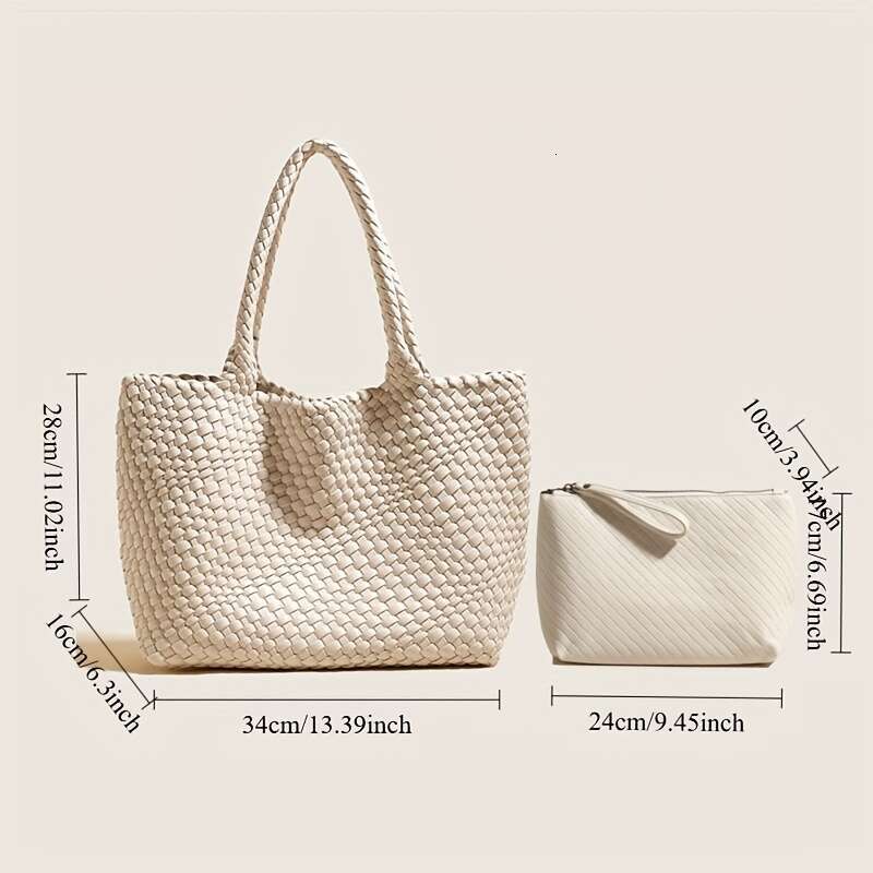 New Handwoven Large Capacity Women's Niche Design Commuter Tote Bag