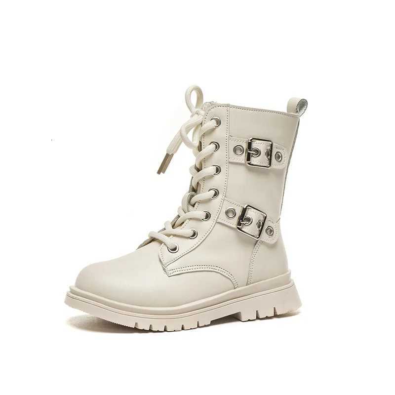 2024 Autumn Winter New Children Short Boots for Girls Fashion UK Style Chic Soft Comfortable Anti-slippery Casual Leather ShoesW251121