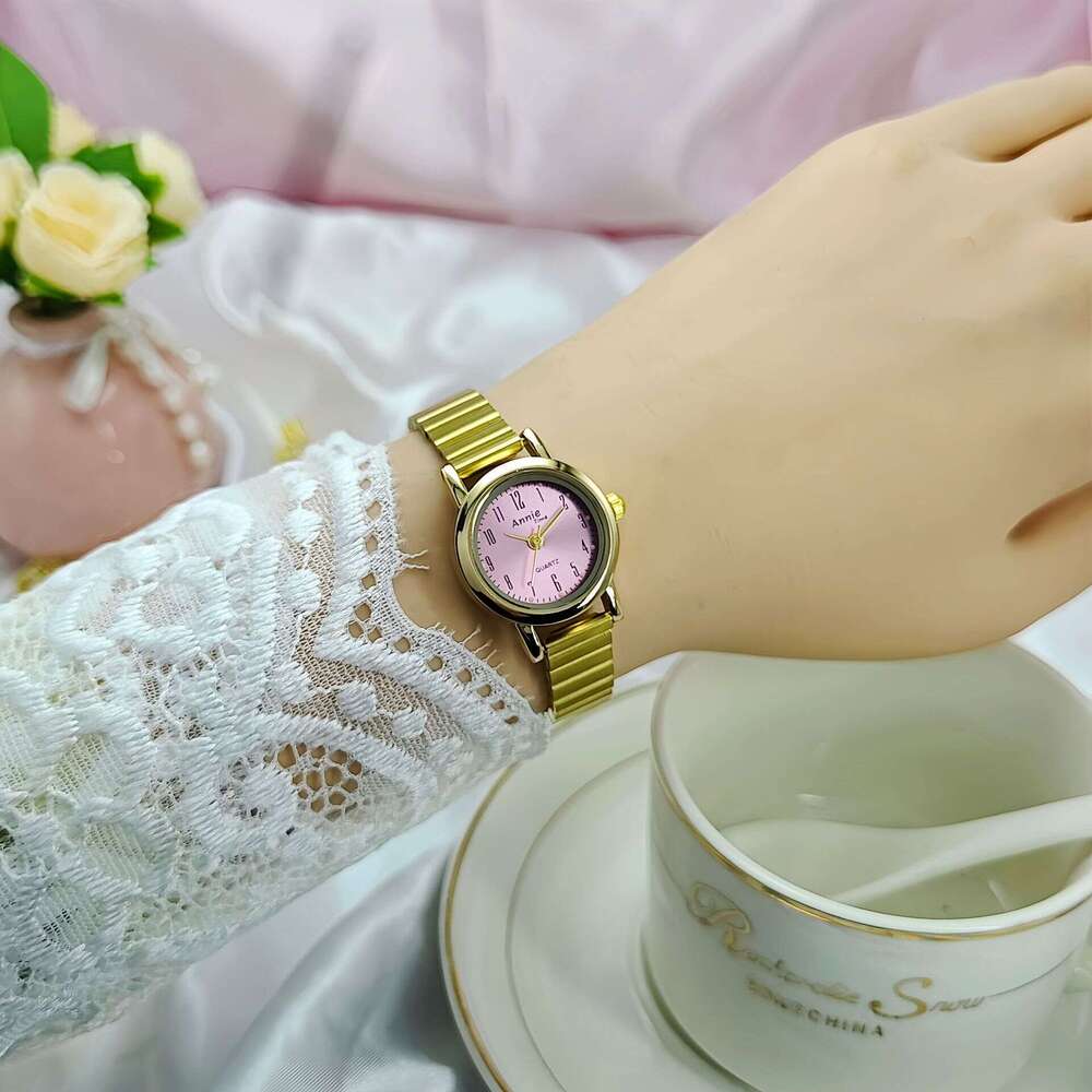 Cross-Border Hot New Fashion Women's Female Steel Band Ins Style High-End Round Bamboo Quartz Watch