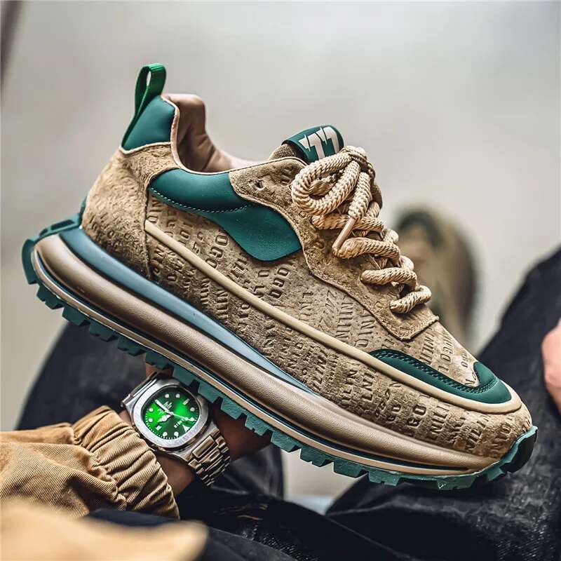 designer sneakers Thick Sole Men Chunky Sneakers Outdoor Wear-resistant Male Trends 2025 New Mens Casual Shoes Fashion Comfort Anti Slip Vulcanize