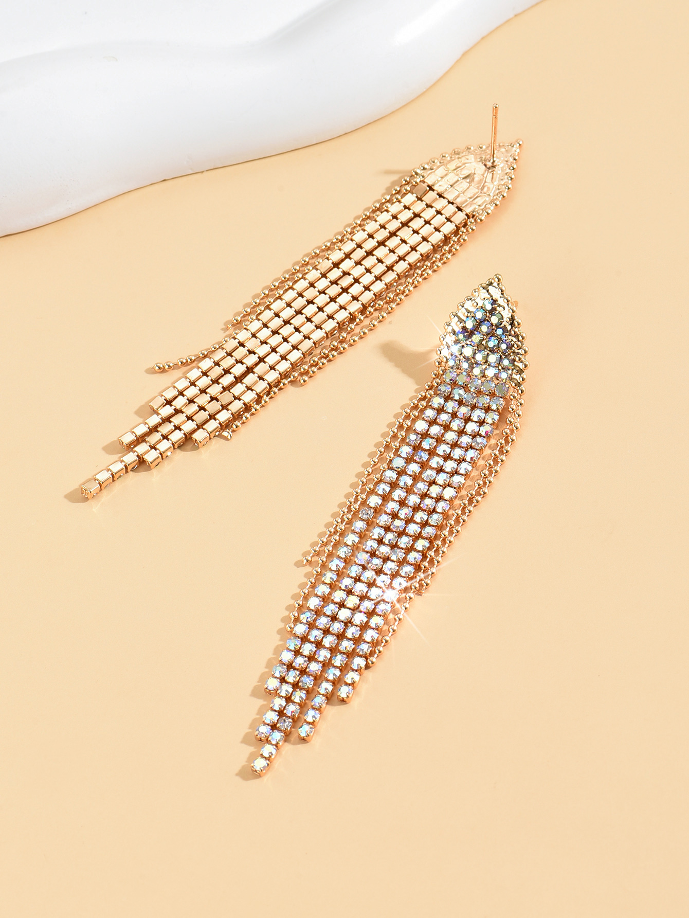 Stylish Women's Long Tasseled Ethnic Earring Set for a Bohemian Look