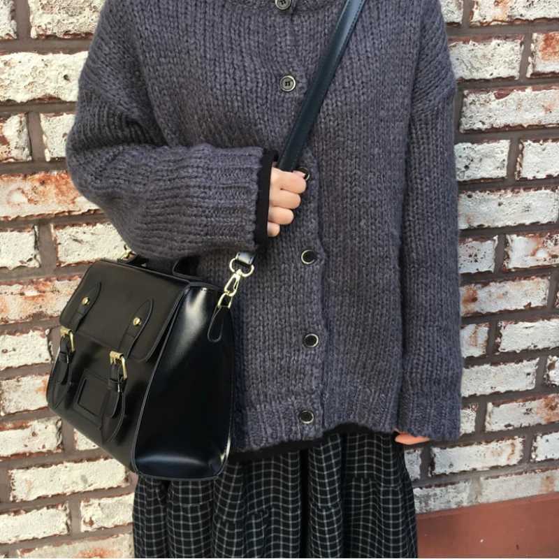 Korean versi of spring and summer new shoder crossbody bag college style wens bag handbag oil leather wens bag Y251121