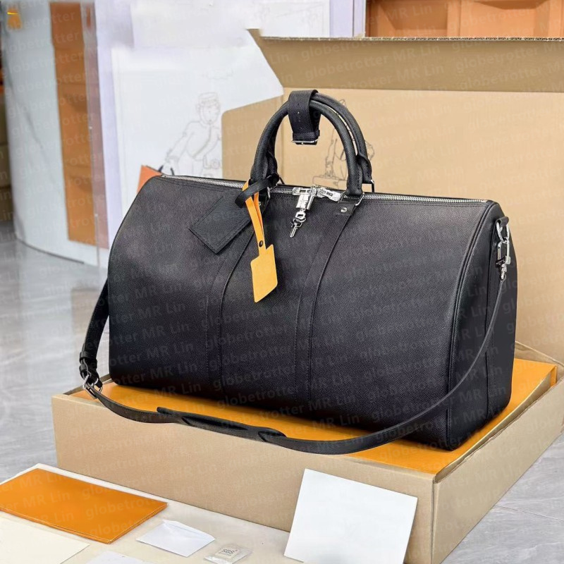 2 Size Duffle45 cm 50 cm Classic Designer Bag Easily organize your globetrotting suitcase Leather Large Capacity Tote Vacation Preferred Handbag Tote Travel Bag