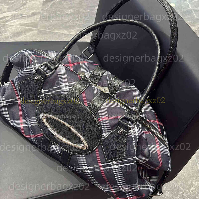 Vivenes West Wood Bag Block Designer Bag Vivennens Saturn Pattern Color Plaid Orb Tote Bag New Ancient Chinese Bowling Shoulder Bag Handbag Large Capacity Laptop Bag