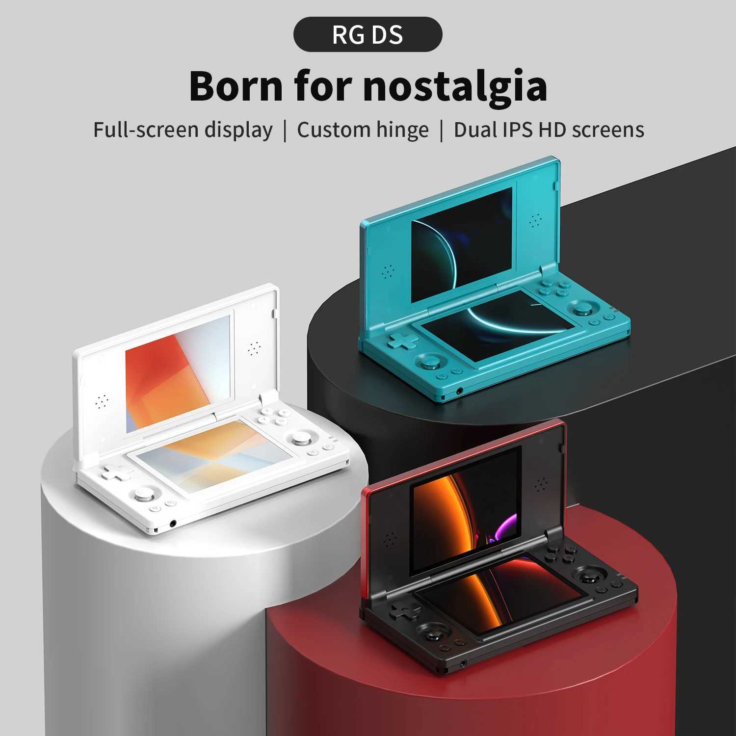 Pre-s Anbernic RG DS Handheld Game Console 4 IPS Dual Sn Android Flip Video Games Player ports RixelHK Wifi Streaming C251121