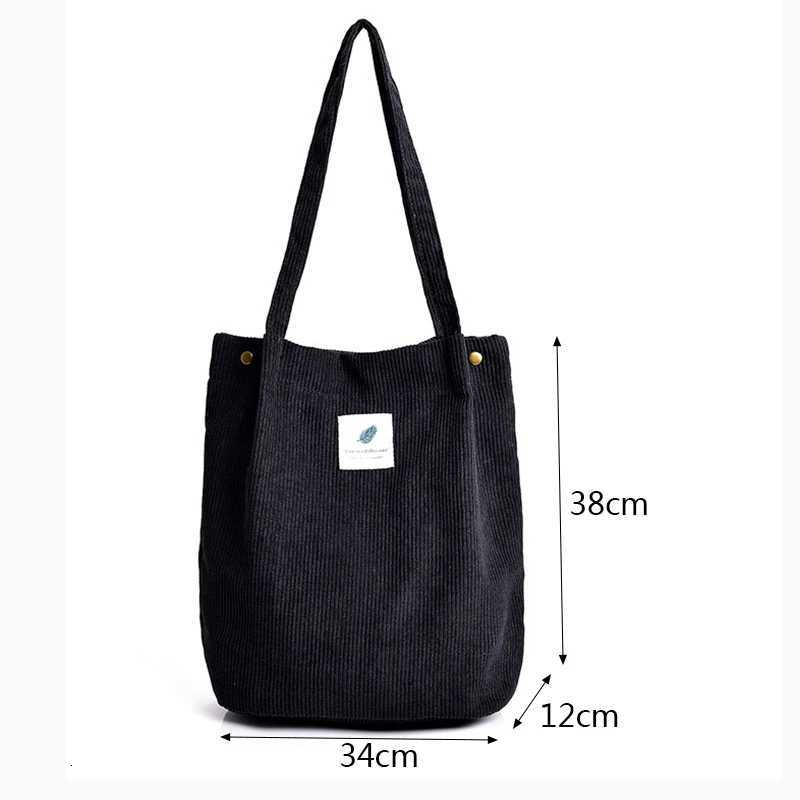Casual Corduroy Shopping Bag High Quality Eco Friendly Reusable Handbag Lightweight Shoulder BagsT251121