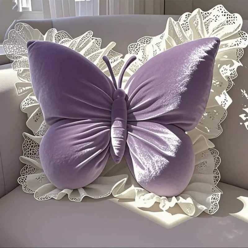 Home Butterfly Soft Sofa Cushion Beautiful Princess Bow Bedroom Car Office Cute Butterfly Living Room Decor Cushion C251121