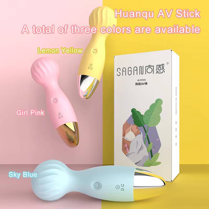 01 Adult Strong Shock Av Stick Silicone Rechargeable Female Masturbation Clitoris Vibrator Mini Massage Sex Toys Vibrator