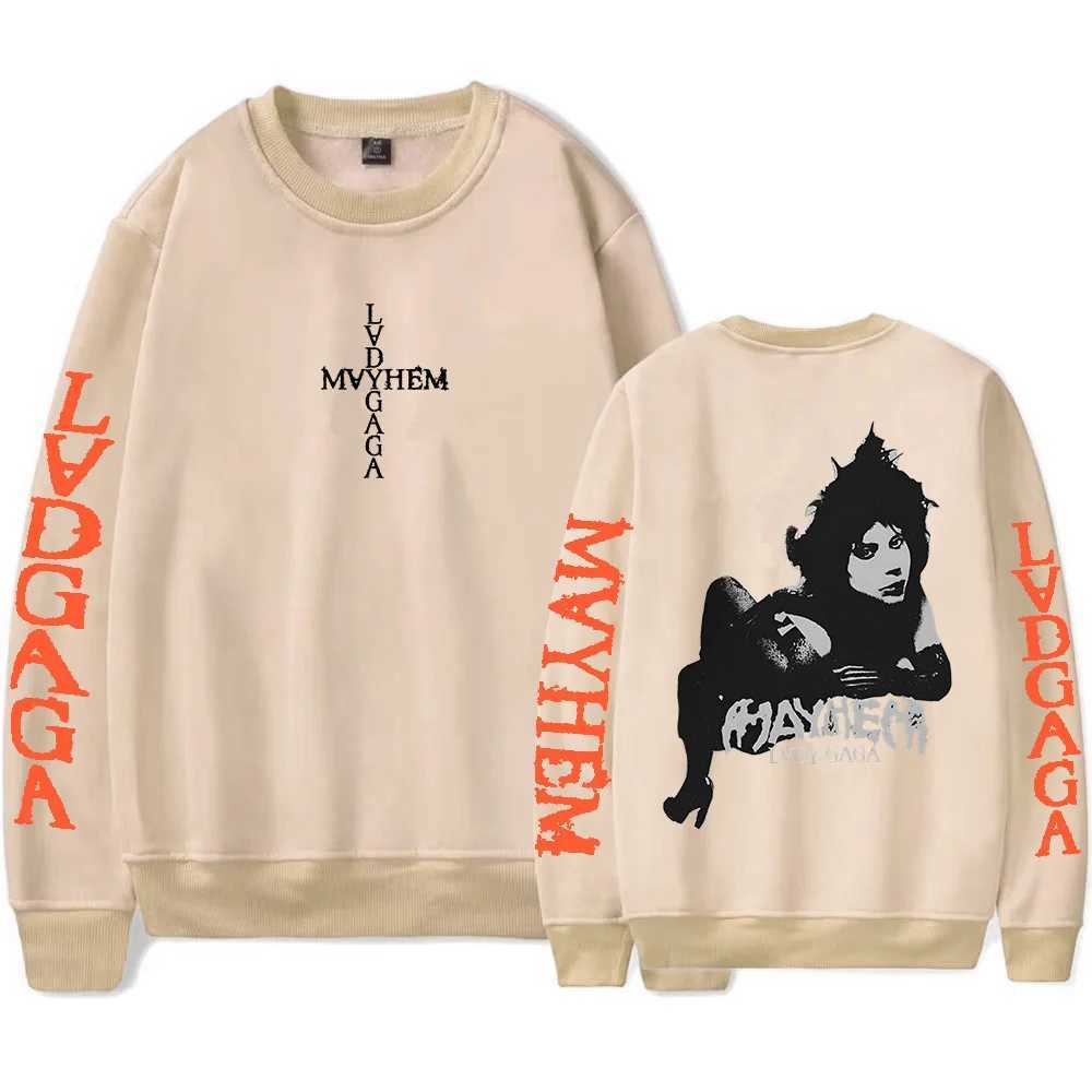 2025 Lady Gaga Mayhem Album Hoodies MensWomens Long Sleve Hip Hop Tshirt Unisex Sudaderas 2025 New Fashion Printing Pul X250421 L251018A7S9
