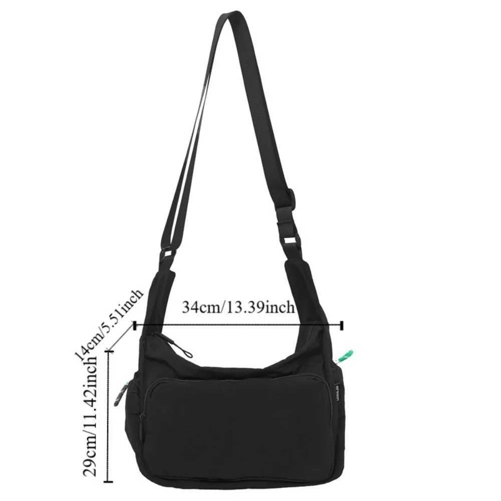 Leisure Fashion Crossbody Bag Casual Fitness Sport Shoulder Bag Solid Color Large Capacity Nylon Bag UnisexT251121