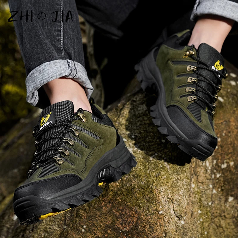 Outdoor Mens Sneaker Autumn Winter Couples Casual Shoes Mountaineering Leather Walking Large Footwear 251121